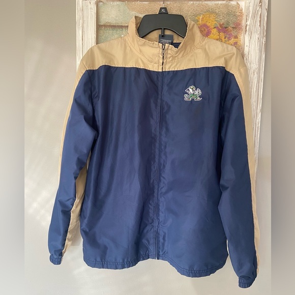 Notre Dame Vintage Pro Edge Full Zip Jacket Men’s Small Or Women’s 12/14 - Picture 1 of 7